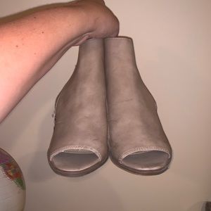 Nude Open Toe Booties